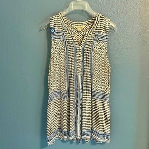 Lucky Brand flowy boho tank shirt top size small